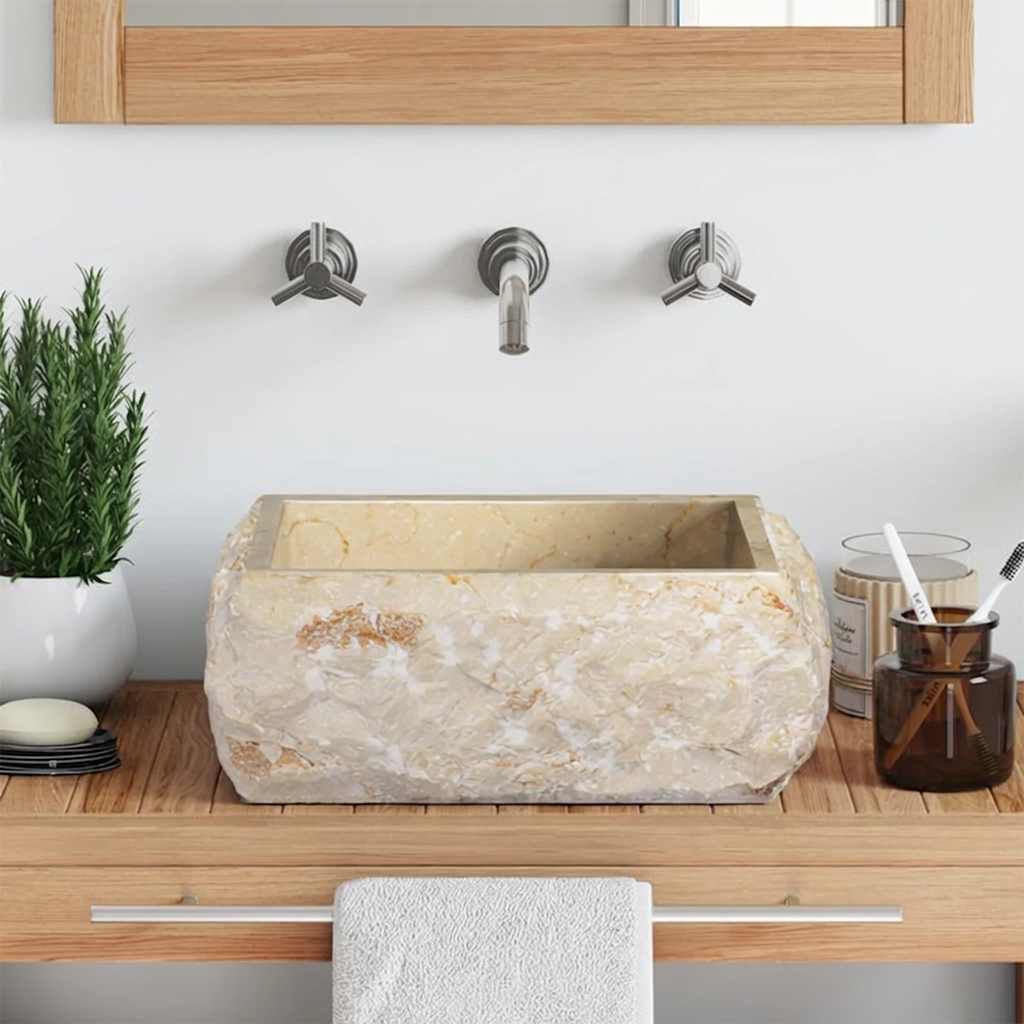 Lavandino Crema 30x30x13 cm in Marmo
