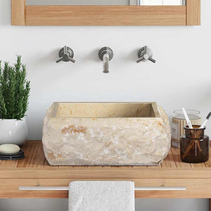 Lavandino Crema 30x30x13 cm in Marmo