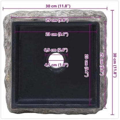 Lavandino Nero 30x30x13 cm in Marmo - homemem39