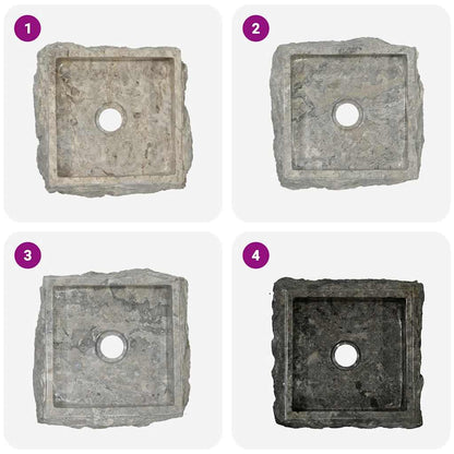 Lavandino Grigio 30x30x13 cm in Marmo