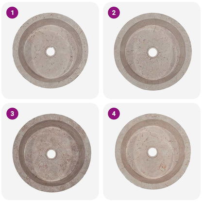 Lavandino Grigio Ø40x15 cm in Marmo