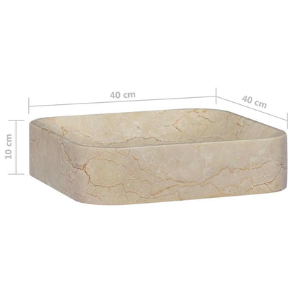 Lavandino Crema 40x40x10 cm in Marmo | homemem39