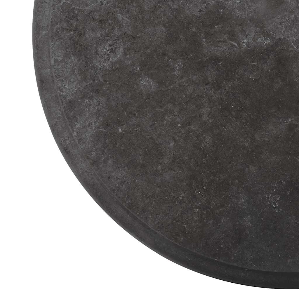 Piano per Tavolo Nero Ø40x2,5 cm in Marmo | homemem39