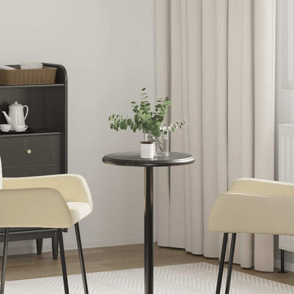 Piano per Tavolo Nero Ø40x2,5 cm in Marmo | homemem39