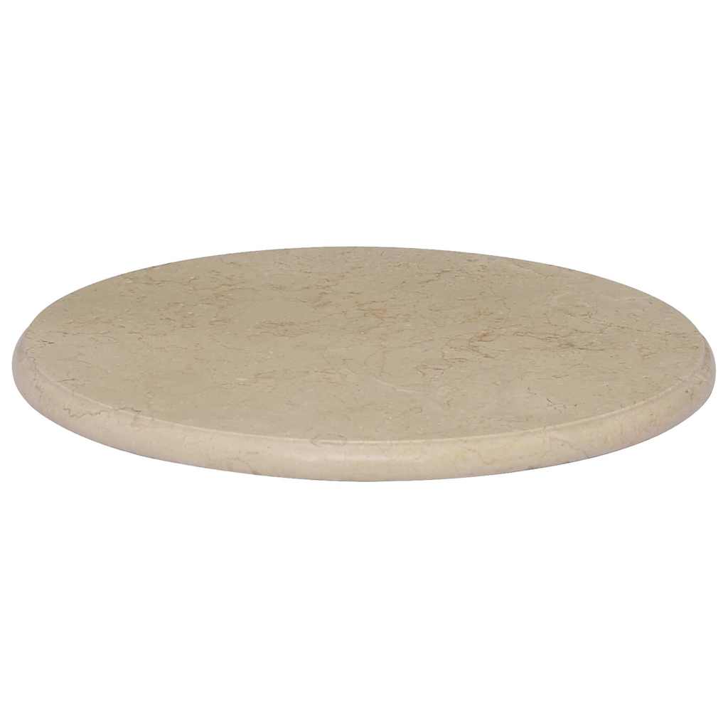 Piano per Tavolo Crema Ø50x2,5 cm in Marmo