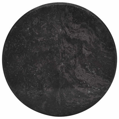 Piano per Tavolo Nero Ø50x2,5 cm in Marmo | homemem39
