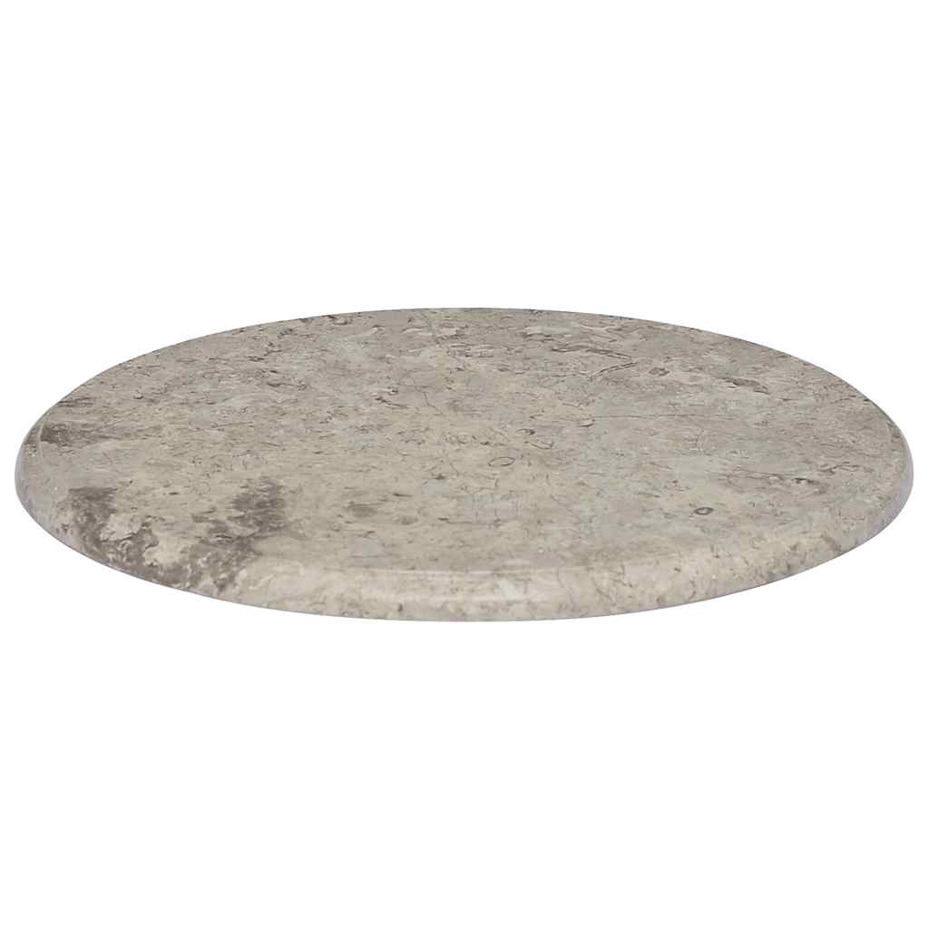 Piano per Tavolo Grigio Ø50x2,5 cm in Marmo | homemem39