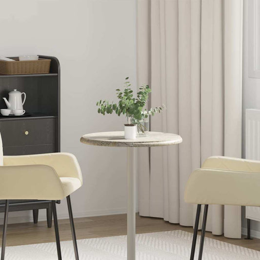 Piano per Tavolo Grigio Ø50x2,5 cm in Marmo | homemem39