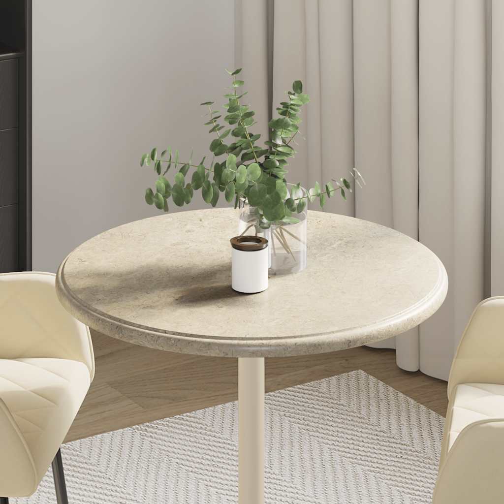 Piano per Tavolo Grigio Ø60x2,5 cm in Marmo | homemem39