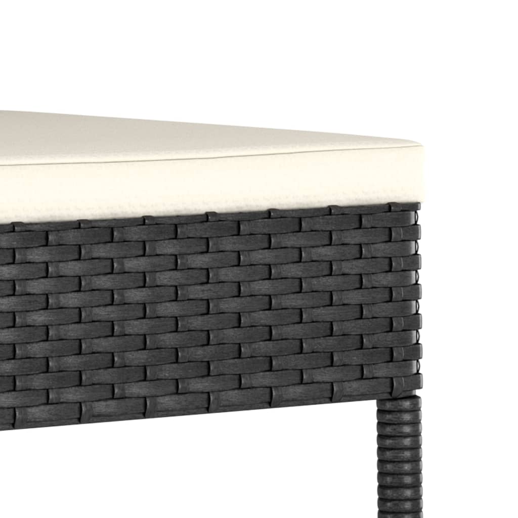 Set da Pranzo da Giardino 5 pz in Polyrattan Nero | homemem39