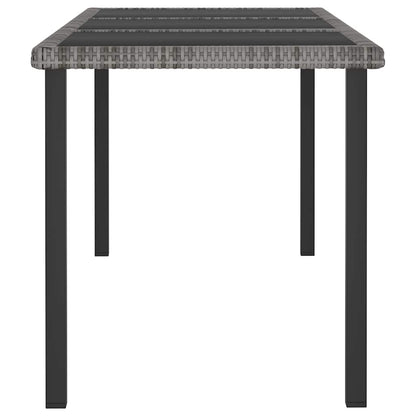 Set da Pranzo da Giardino 7 pz in Polyrattan Grigio