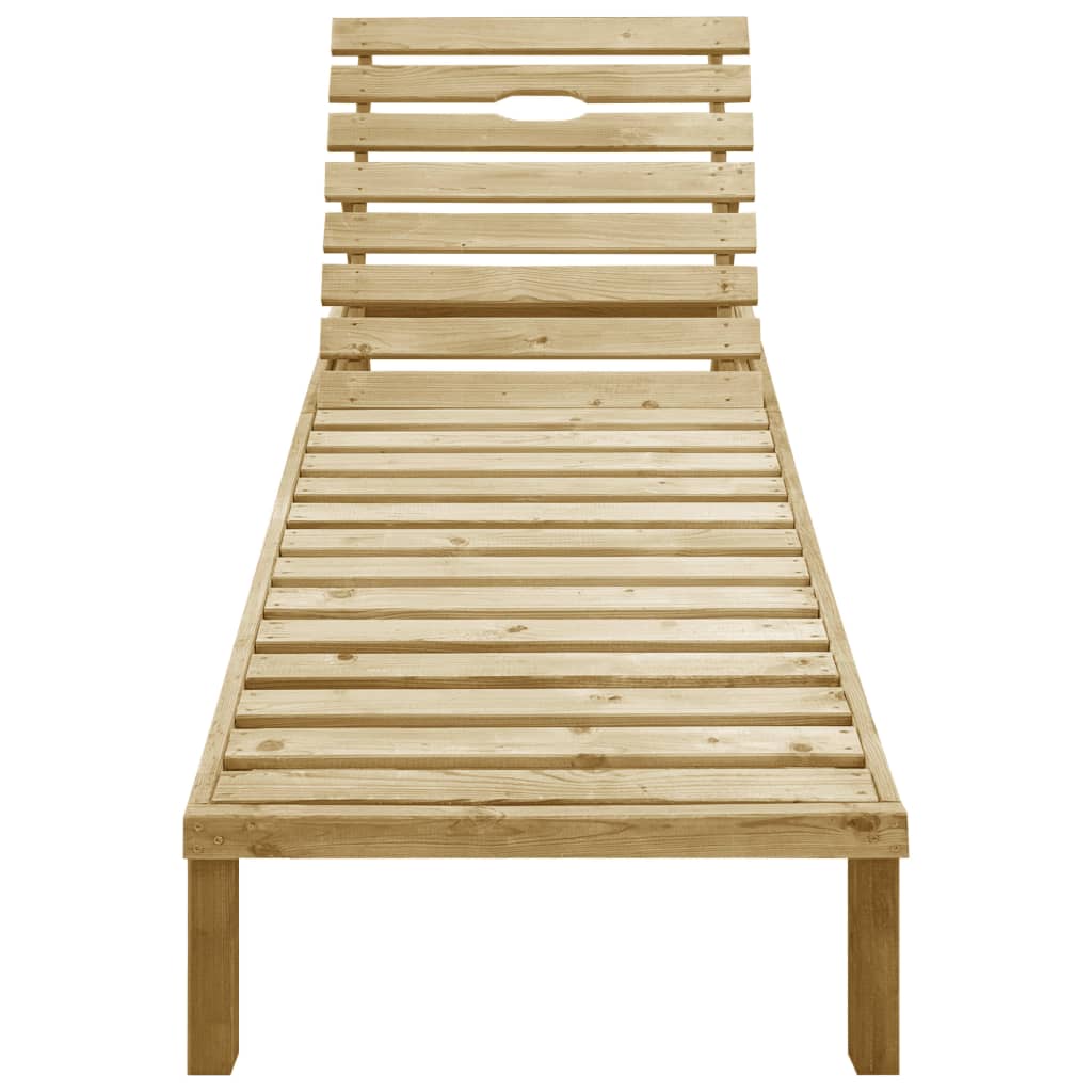 Lettino da Giardino con Cuscino Antracite Legno Pino Impregnato - homemem39
