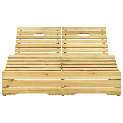 Double Sun Lounger with Impregnated Pine Cushions