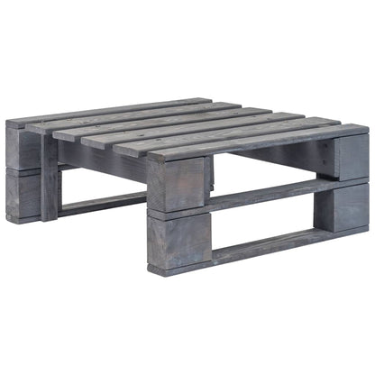 Ottomana da Giardino Pallet in Legno di Pino Impregnato Grigio | homemem39
