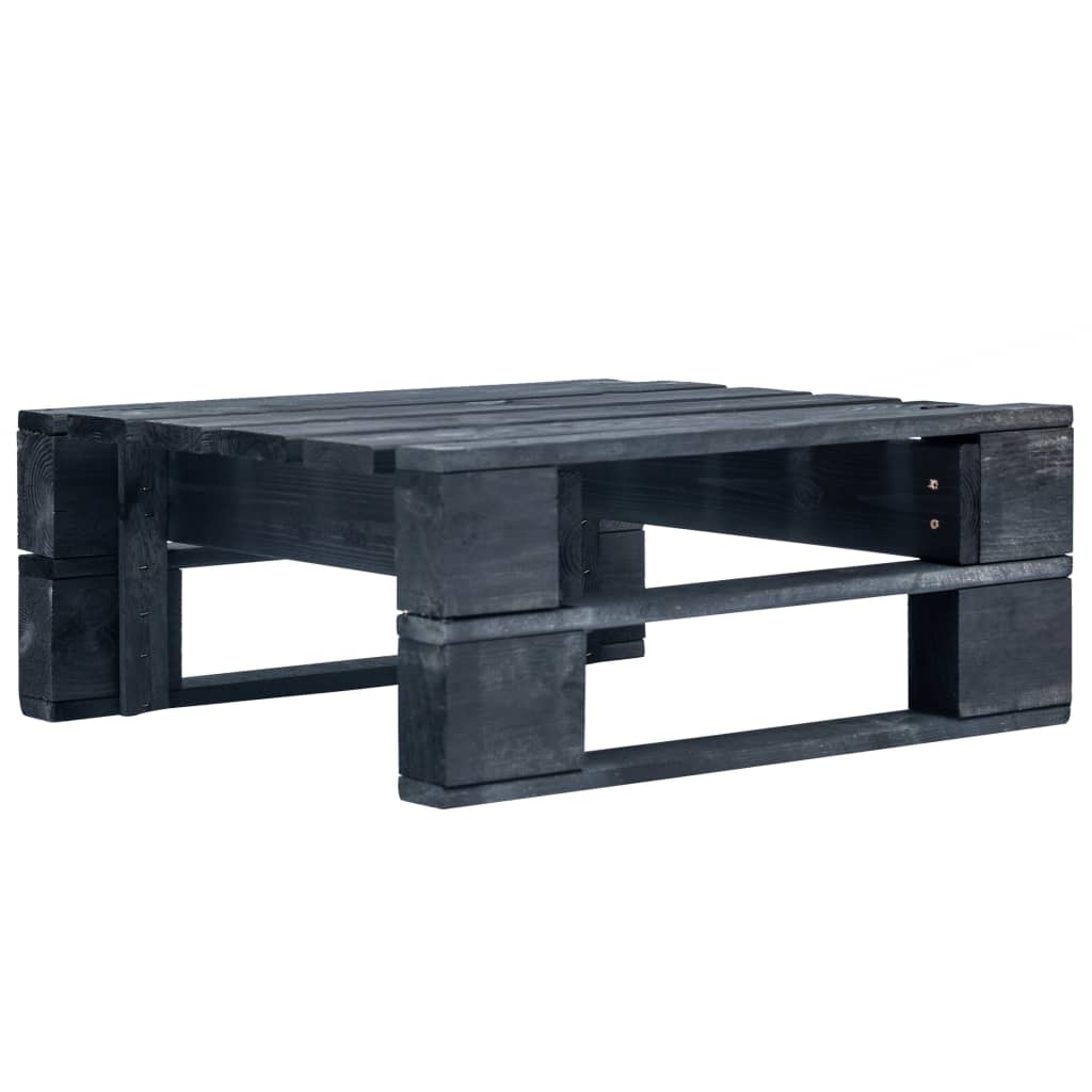 Ottomana da Giardino Pallet in Legno di Pino Impregnato Nero | homemem39