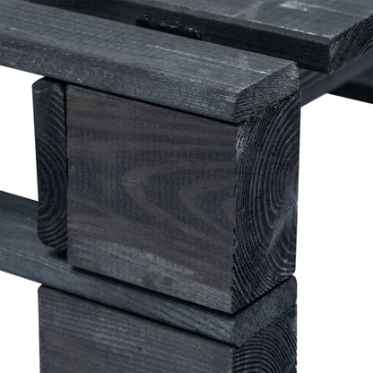 Ottomana da Giardino Pallet in Legno di Pino Impregnato Nero | homemem39