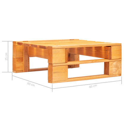Ottomana da Giardino Pallet in Legno di Pino Impregnato Ambra | homemem39