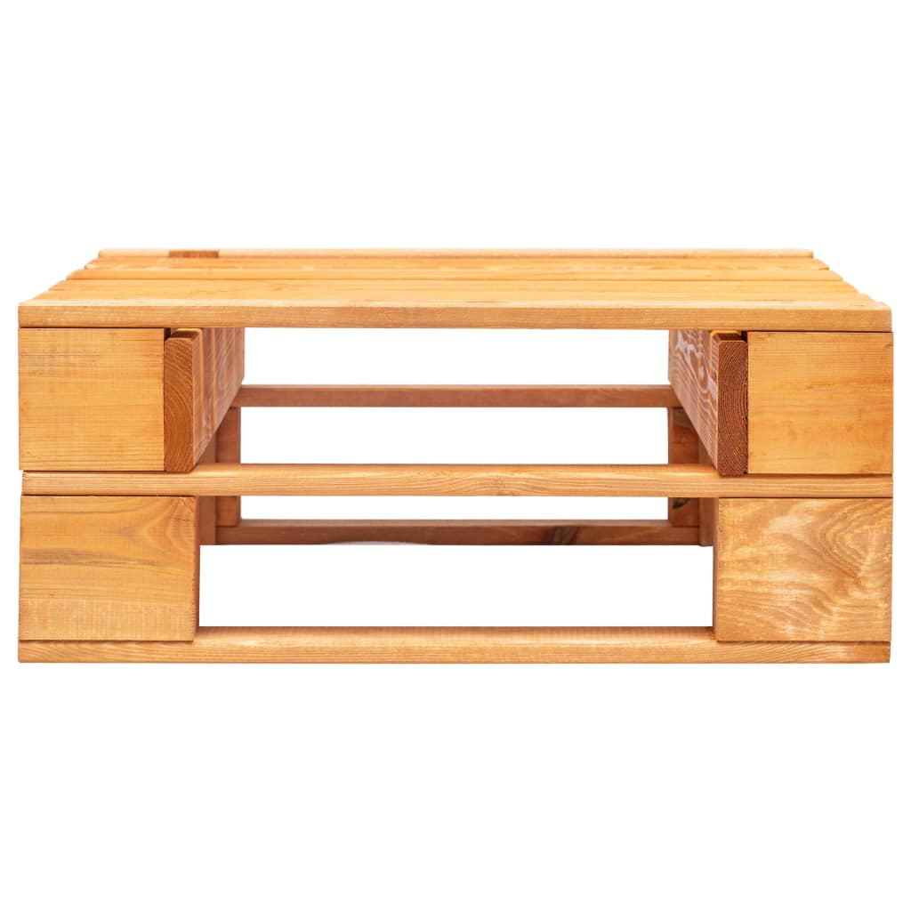 Ottomana da Giardino Pallet in Legno di Pino Impregnato Ambra | homemem39