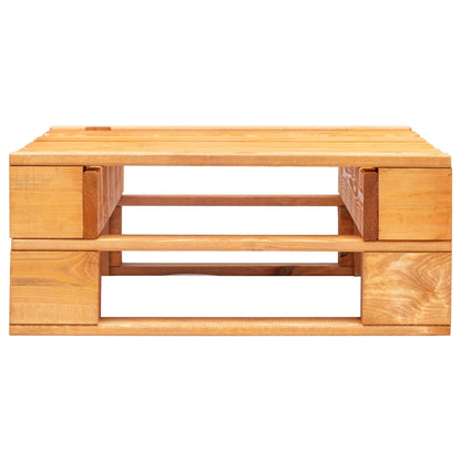 Ottomana da Giardino Pallet in Legno di Pino Impregnato Ambra | homemem39