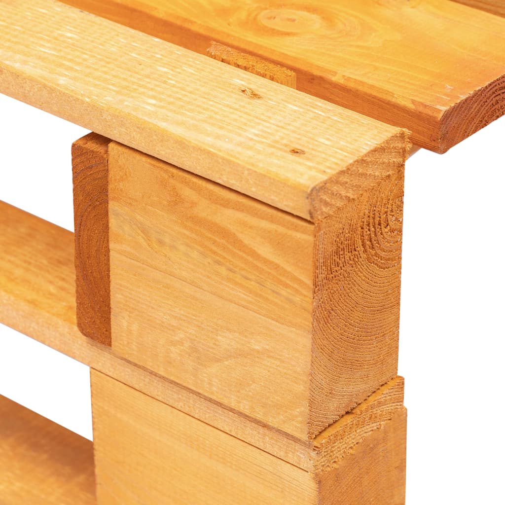 Ottomana da Giardino Pallet in Legno di Pino Impregnato Ambra | homemem39
