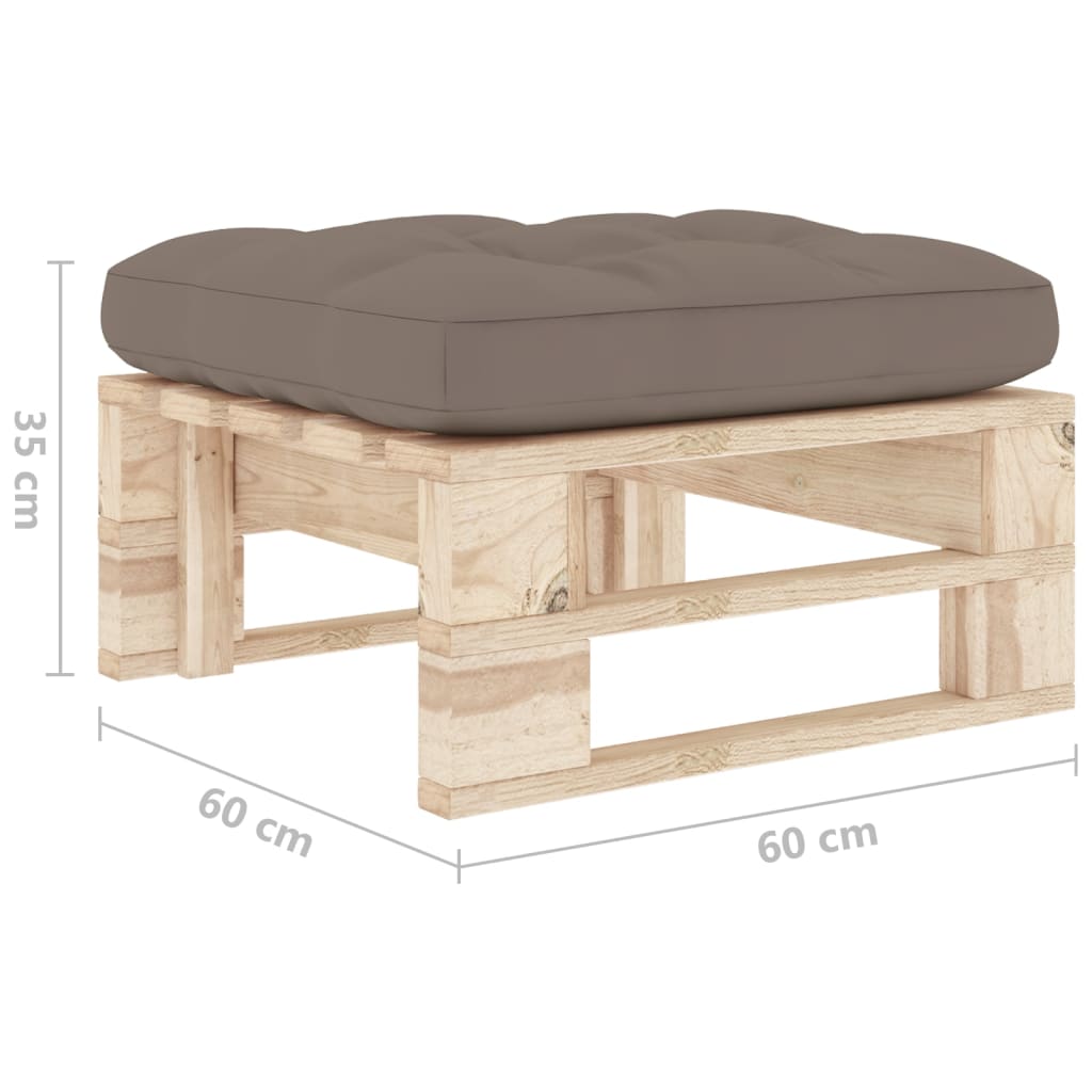 Ottomana da Giardino Pallet in Legno di Pino Impregnato | homemem39