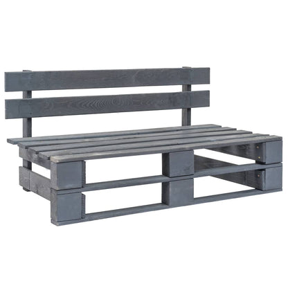 Divano Centrale da Giardino Pallet Legno Pino Impregnato Grigio | homemem39