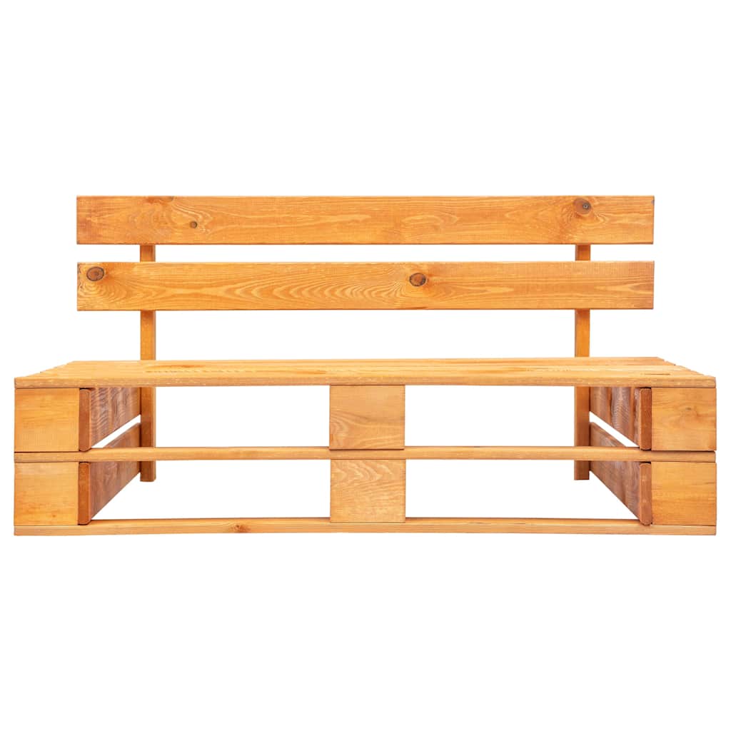 Divano Centrale da Giardino Pallet Legno Pino Impregnato Ambra | homemem39