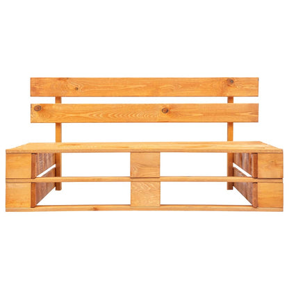 Divano Centrale da Giardino Pallet Legno Pino Impregnato Ambra | homemem39