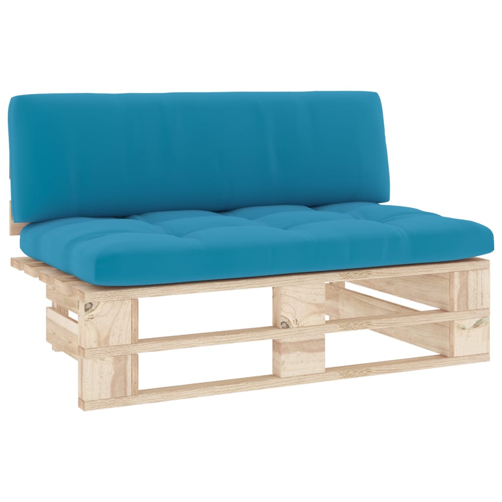 Divano Centrale Giardino su Pallet in Legno di Pino Impregnato | homemem39