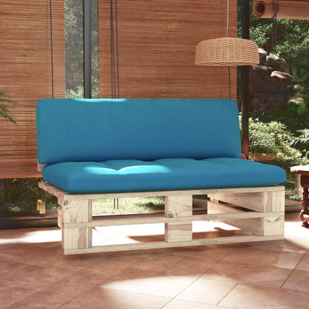 Divano Centrale Giardino su Pallet in Legno di Pino Impregnato | homemem39
