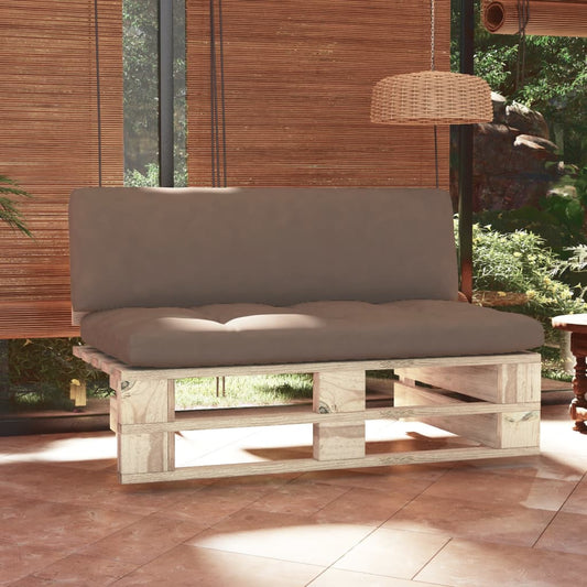 Divano Centrale Giardino su Pallet in Legno di Pino Impregnato | homemem39