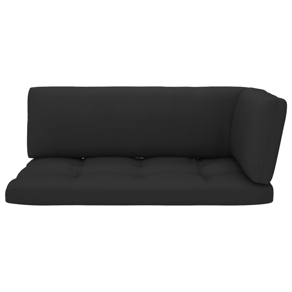 Divano Angolare da Giardino Pallet Legno Pino Impregnato Nero | homemem39