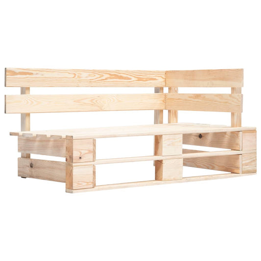 Divano Angolare da Giardino su Pallet Legno di Pino Impregnato - homemem39