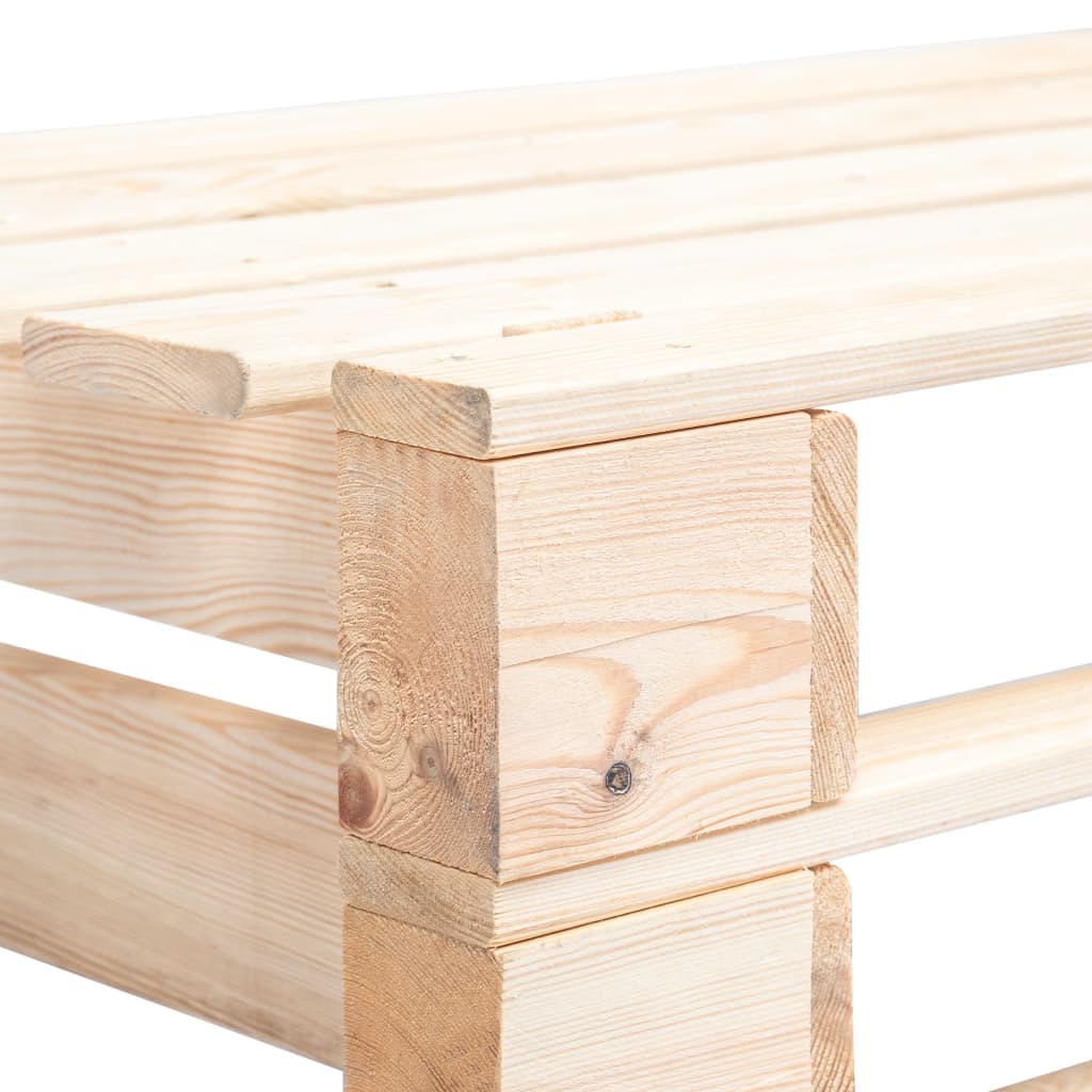 Divano Angolare da Giardino su Pallet Legno di Pino Impregnato - homemem39
