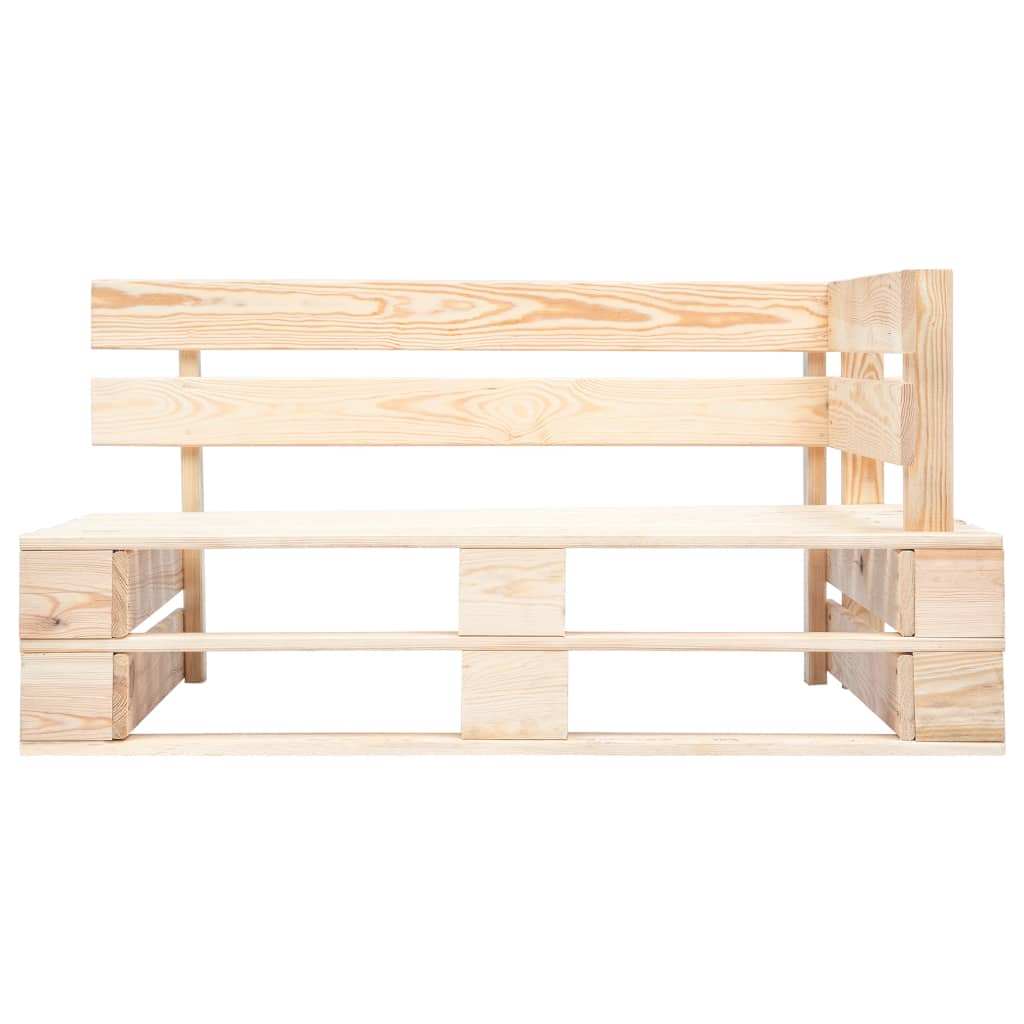 Divano Angolare da Giardino su Pallet Legno di Pino Impregnato | homemem39