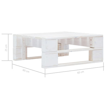 Set Divani in Pallet con Cuscini 4 pz in Pino Impregnato Bianco | homemem39