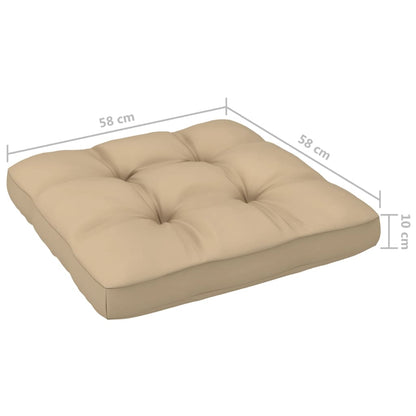 Set Divani in Pallet con Cuscini 4 pz in Pino Impregnato Bianco | homemem39