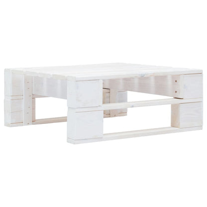 Set Divani in Pallet con Cuscini 4 pz in Pino Impregnato Bianco | homemem39