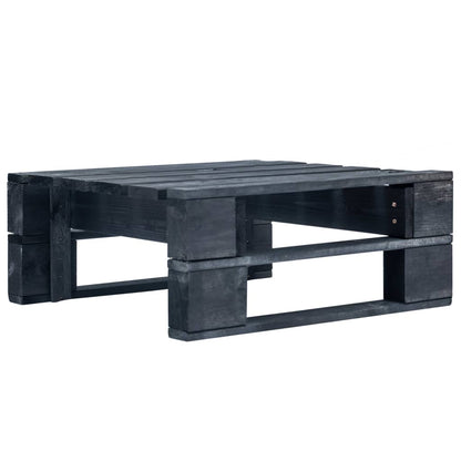Set Divani in Pallet con Cuscini 4 pz in Pino Impregnato Nero | homemem39