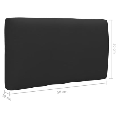 Set Divani in Pallet con Cuscini 4 pz in Pino Impregnato Nero | homemem39