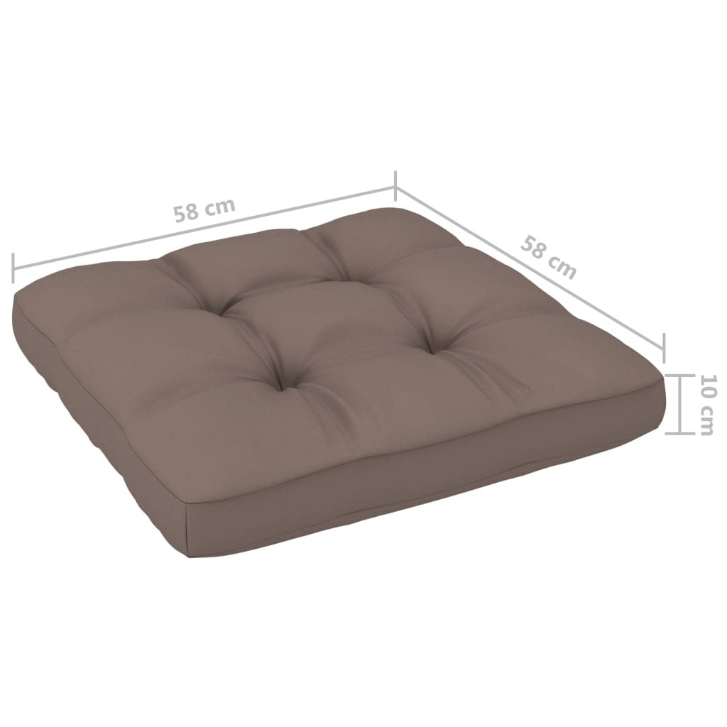 Set Divani in Pallet con Cuscini 6 pz in Pino Impregnato Grigio | homemem39