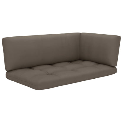 Set Divani in Pallet con Cuscini 6 pz in Pino Impregnato Bianco | homemem39