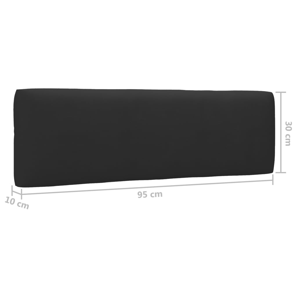 Set Divani in Pallet con Cuscini 6 pz in Pino Impregnato Nero | homemem39