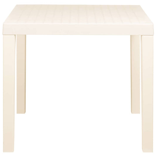 Tavolo da Giardino Bianco 79x65x72 cm in Plastica | homemem39