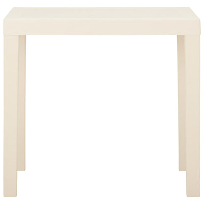 Tavolo da Giardino Bianco 79x65x72 cm in Plastica | homemem39