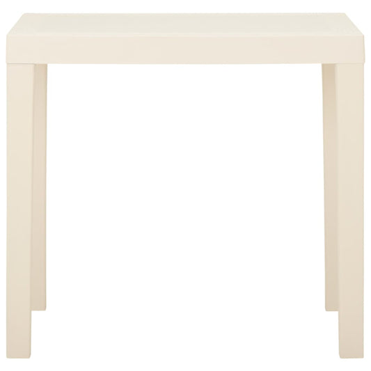 Tavolo da Giardino Bianco 79x65x72 cm in Plastica | homemem39