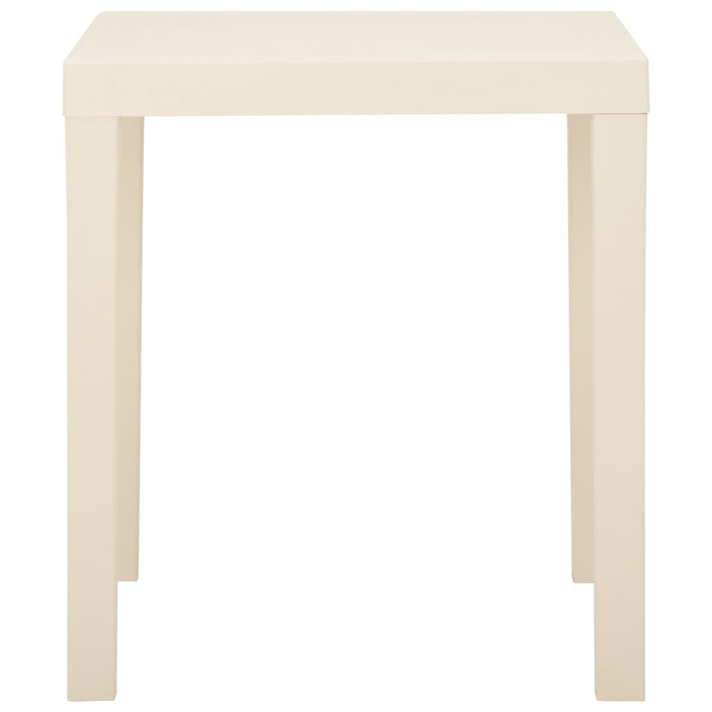 Tavolo da Giardino Bianco 79x65x72 cm in Plastica | homemem39