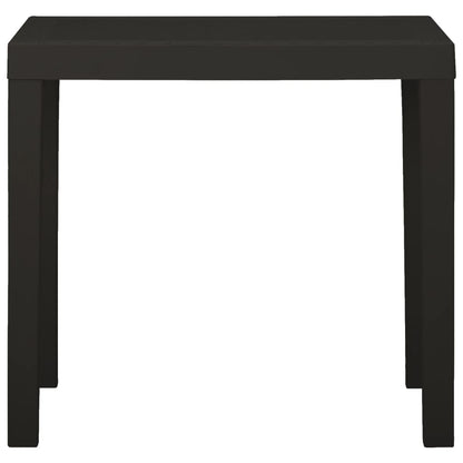 Tavolo da Giardino Antracite 79x65x72 cm in Plastica | homemem39