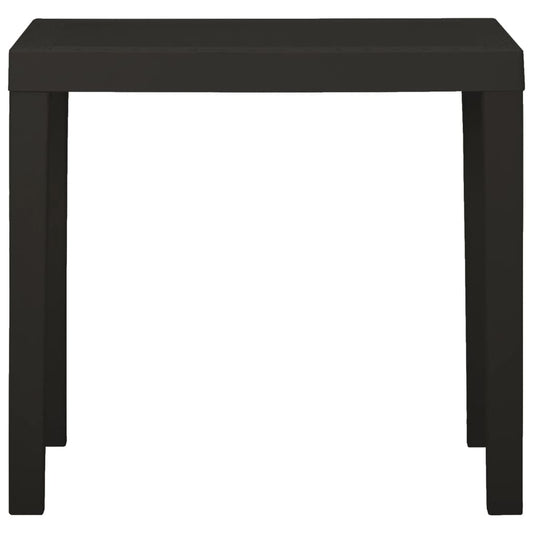 Tavolo da Giardino Antracite 79x65x72 cm in Plastica - homemem39
