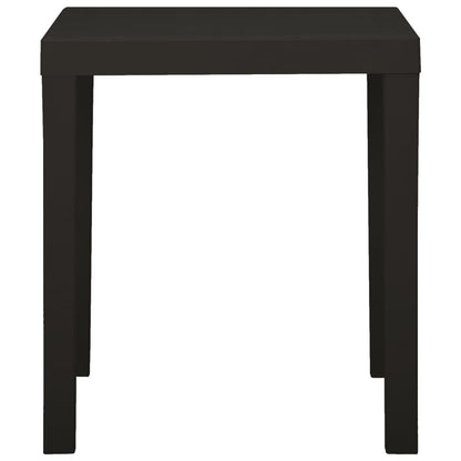Tavolo da Giardino Antracite 79x65x72 cm in Plastica | homemem39